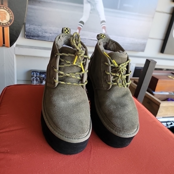 UGG Men's Olive and Black Boots - Picture 2 of 16